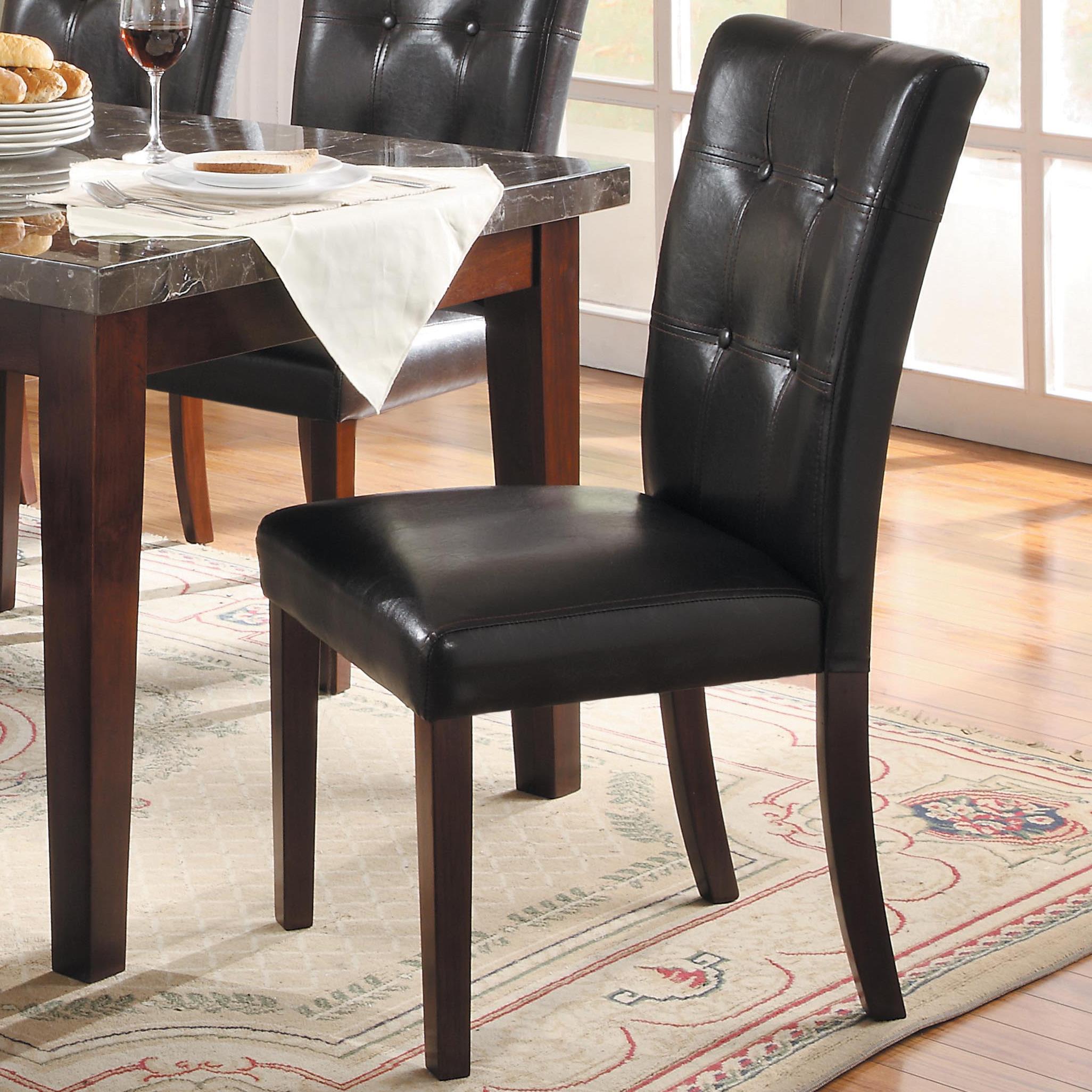 Homelegance Decatur 2456S Upholstered Dining Side Chair with Tufted Seat Back Royal Furniture